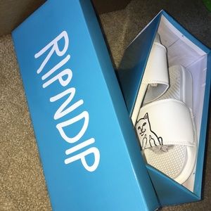 brand new “rip-n-dip” white slides